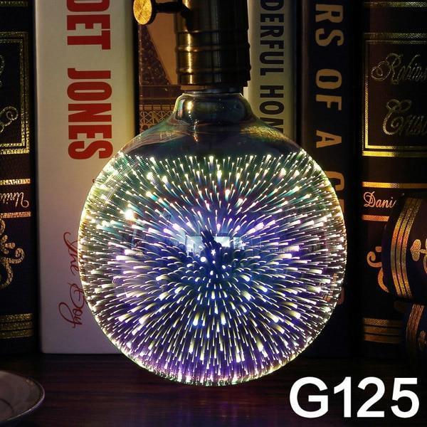 3D LED Firework Bulb - Decorative Light Bulb for Christmas & Holiday Décor