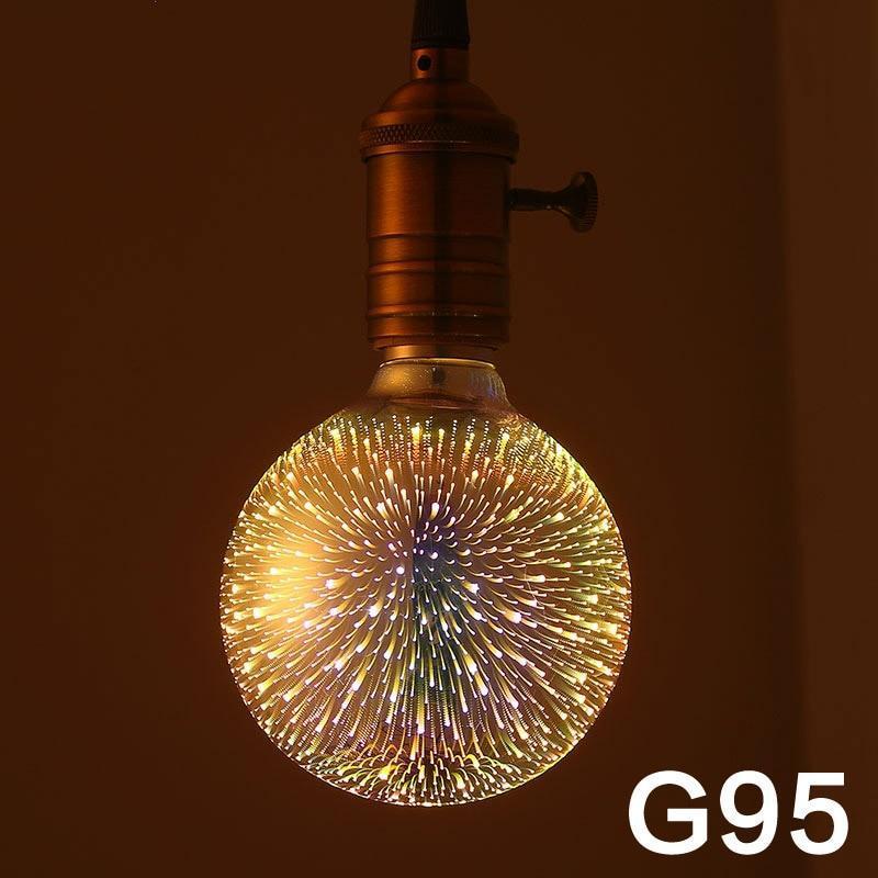 3D LED Firework Bulb - Decorative Light Bulb for Christmas & Holiday Décor