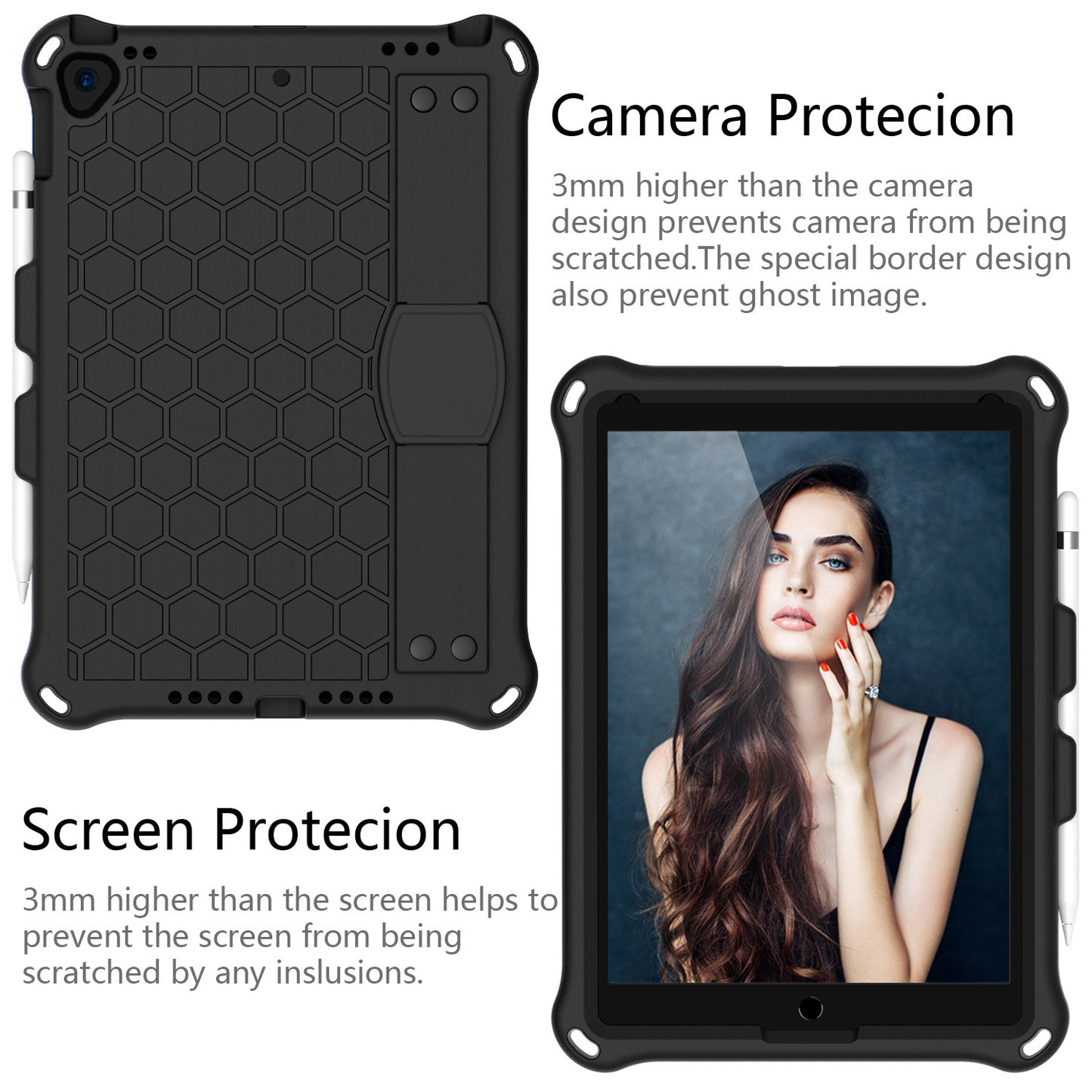 iPad 10.2 Case - Honeycomb EVA Shockproof Cover for Kids & Adults