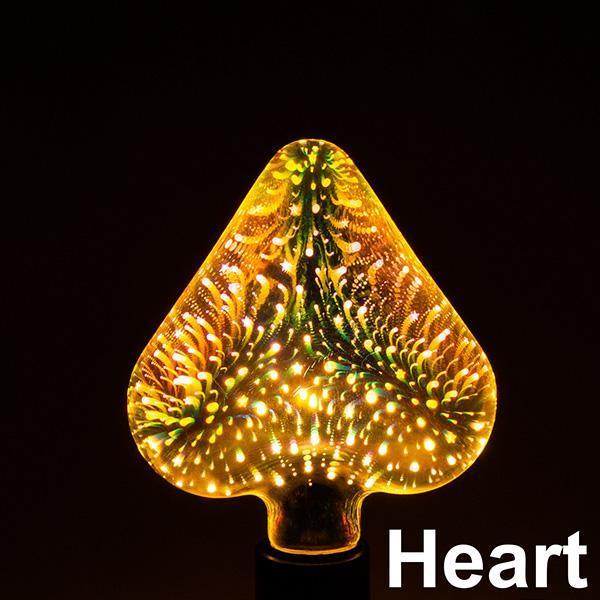 3D LED Firework Bulb - Decorative Light Bulb for Christmas & Holiday Décor