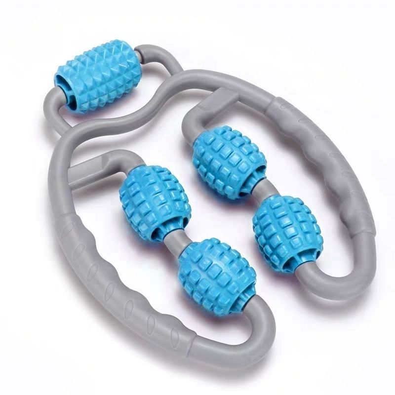 U-Shape Trigger Point Massage Roller - 4-Wheel Muscle Recovery Tool