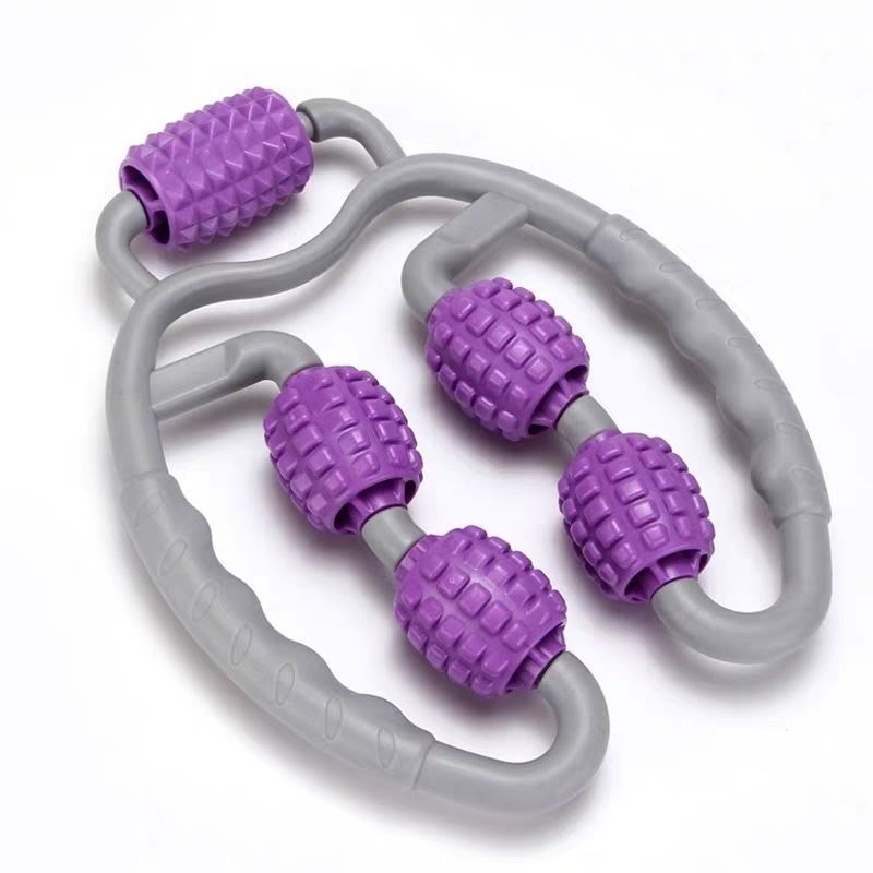 U-Shape Trigger Point Massage Roller - 4-Wheel Muscle Recovery Tool