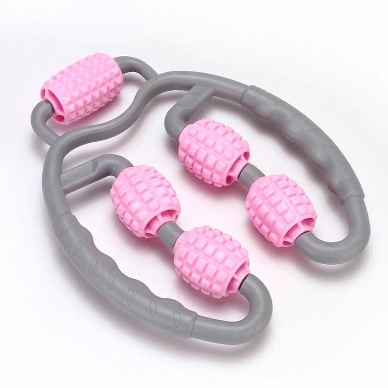 U-Shape Trigger Point Massage Roller - 4-Wheel Muscle Recovery Tool