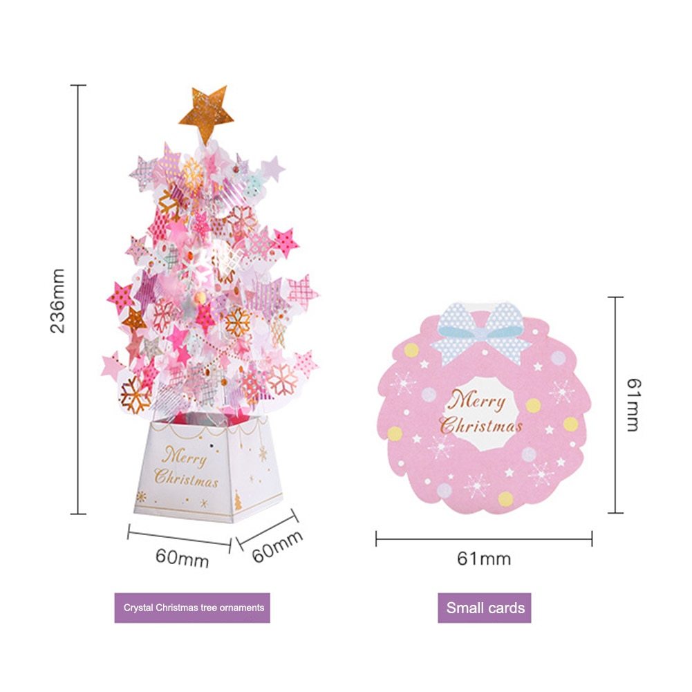 3D Pop-Up Christmas Tree Card - Handcrafted Holiday Greeting Card