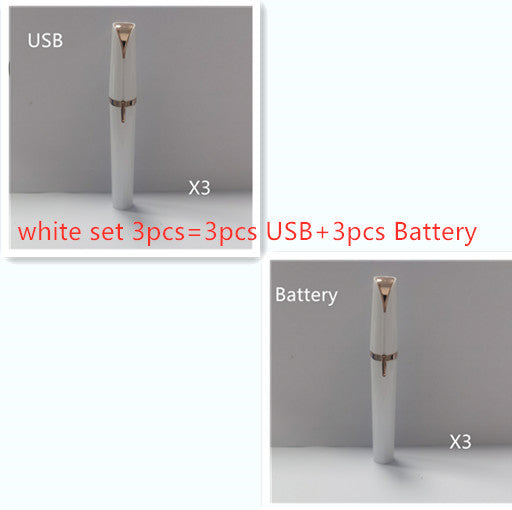 Electric Eyebrow Trimmer - Mini Precision Hair Remover with LED Light