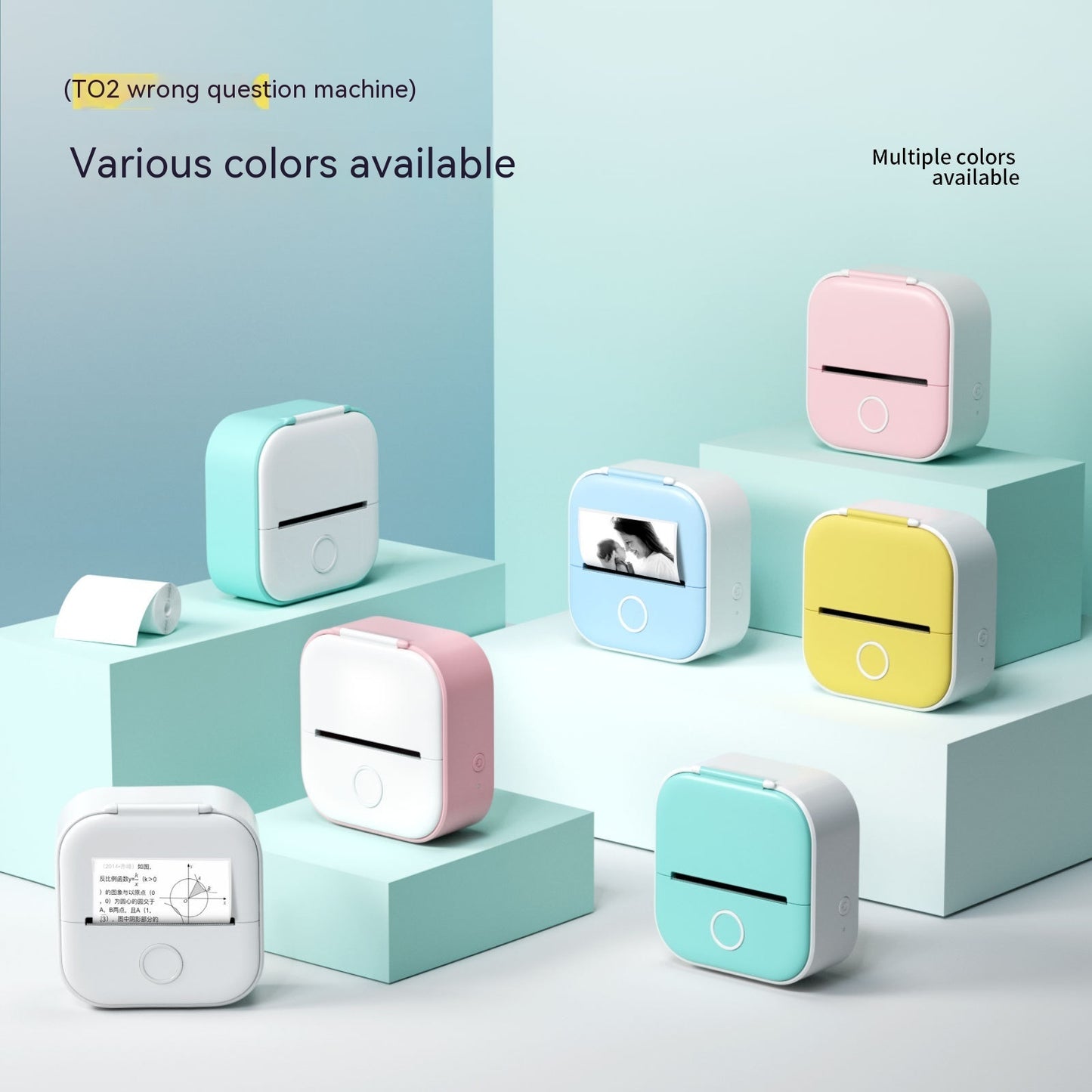 Portable Mini Thermal Label Printer - Bluetooth Wireless Photo & Label Printer