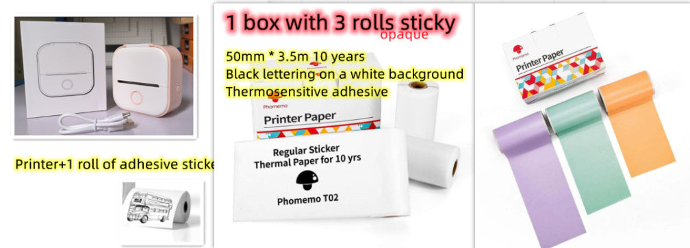 Portable Mini Thermal Label Printer - Bluetooth Wireless Photo & Label Printer