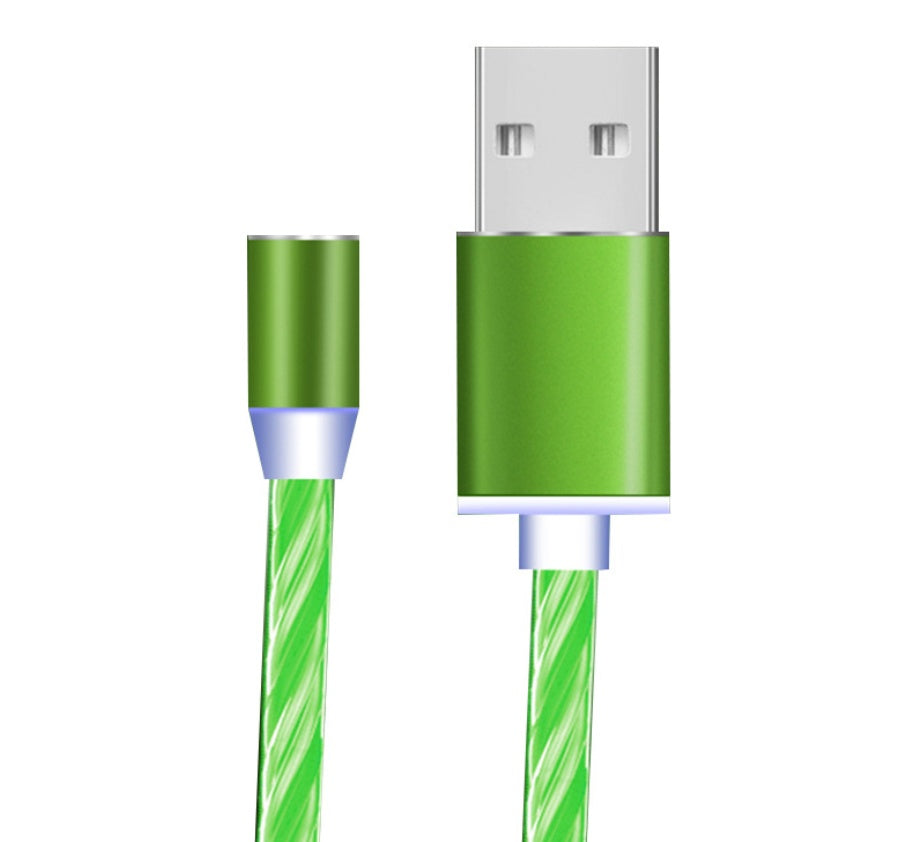 Magnetic Streaming Cable - 3-in-1 LED Flow Charging Cable for iPhone/Android/USB-C