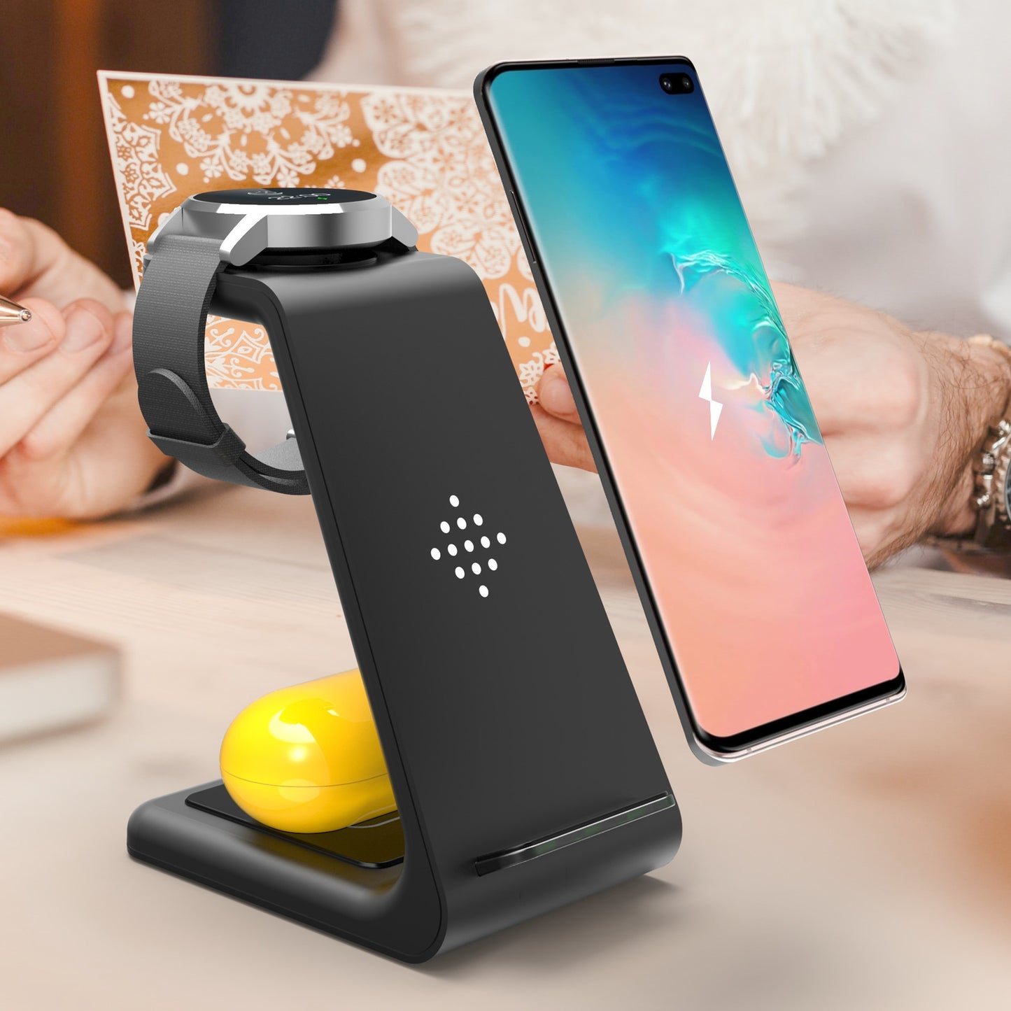 3-in-1 Wireless Charging Station - Fast Charge Stand for Phone & Accessories