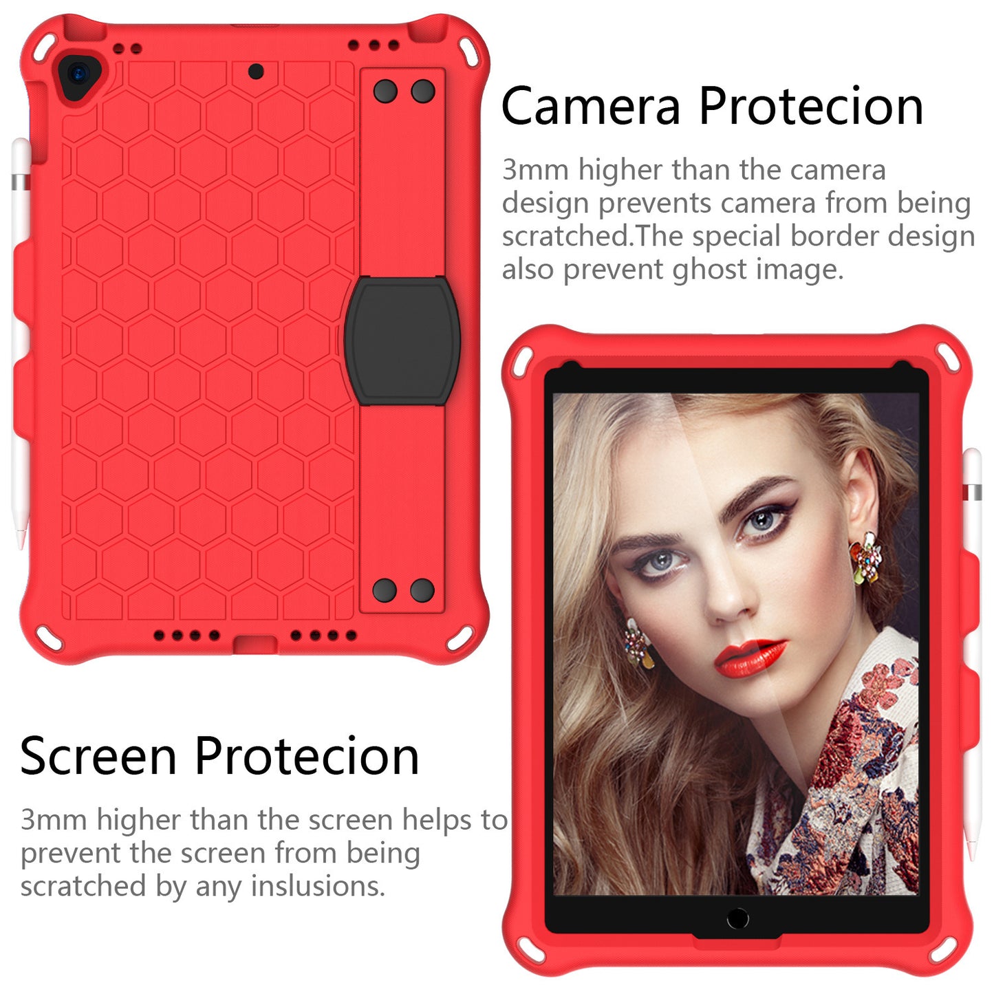 iPad 10.2 Case - Honeycomb EVA Shockproof Cover for Kids & Adults