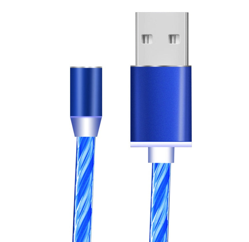 Magnetic Streaming Cable - 3-in-1 LED Flow Charging Cable for iPhone/Android/USB-C
