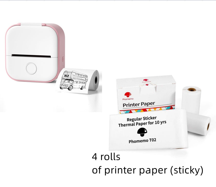 Portable Mini Thermal Label Printer - Bluetooth Wireless Photo & Label Printer