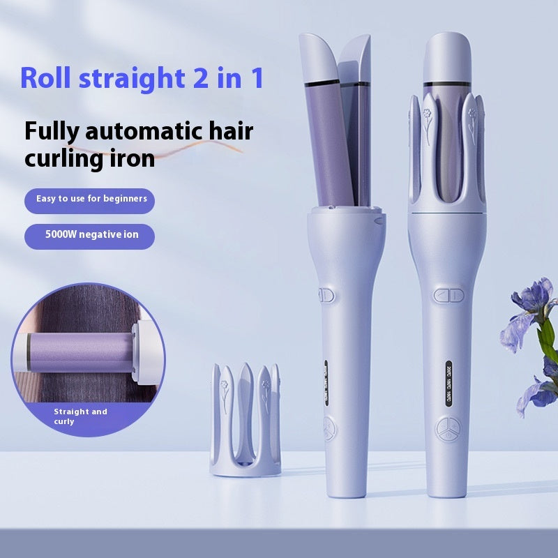2-in-1 Automatic Hair Curler & Straightener - Negative Ion Ceramic Magic Styling Tool