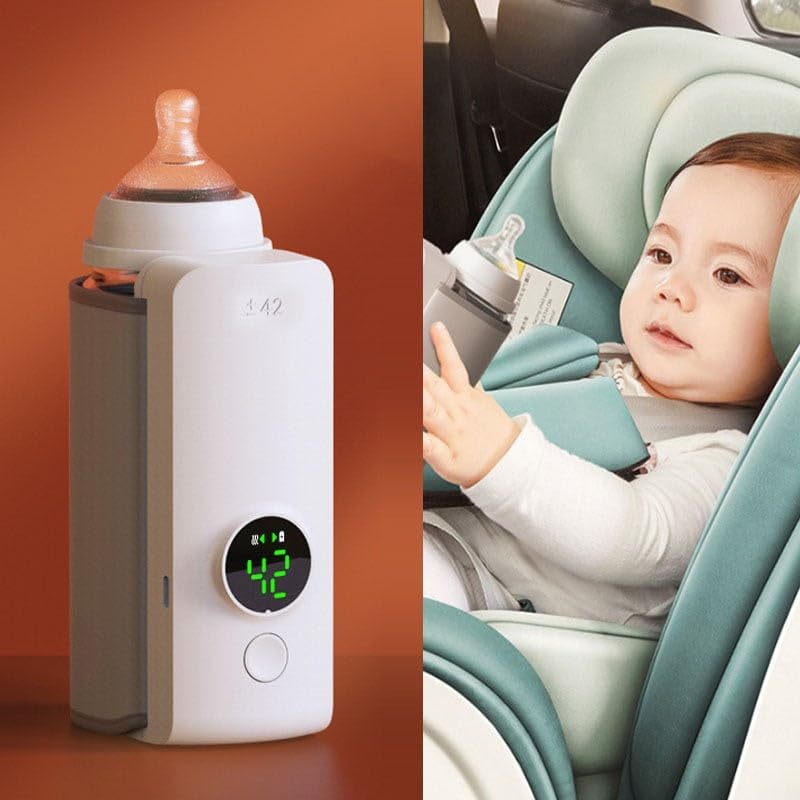 Portable Baby Bottle Warmer - Wireless USB Rechargeable Milk Warmer