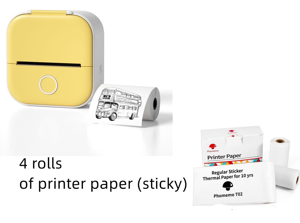 Portable Mini Thermal Label Printer - Bluetooth Wireless Photo & Label Printer