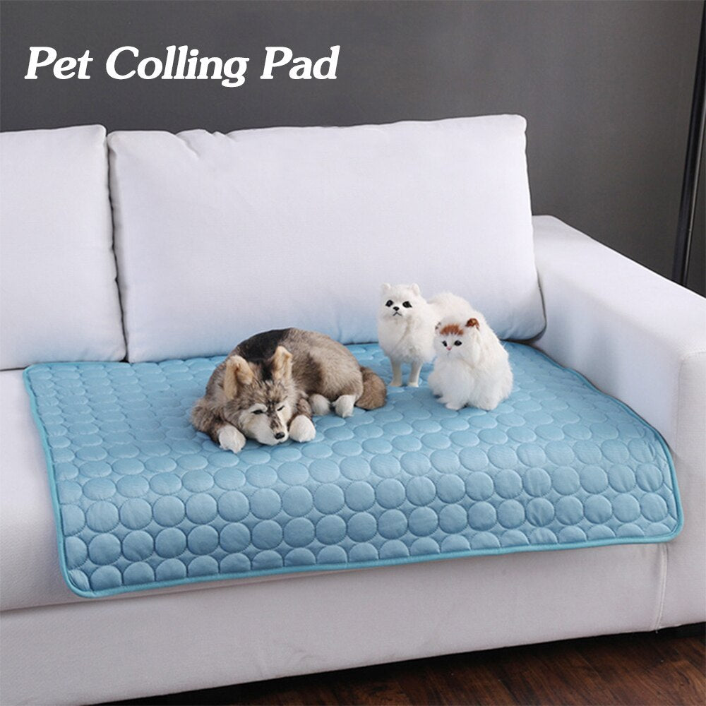 Pet Cooling Pad - Ice Silk Summer Mat for Dogs & Cats