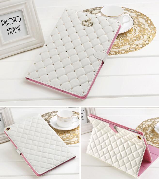 iPad Crown Case - Elegant PU Leather Protective Cover with Stand