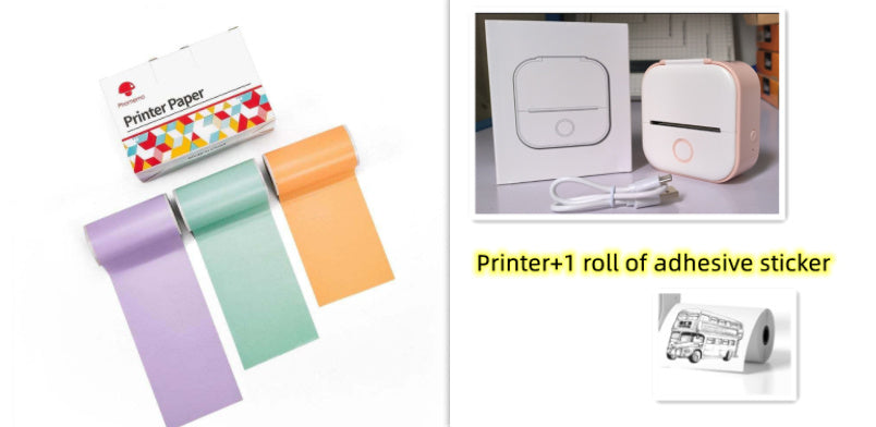 Portable Mini Thermal Label Printer - Bluetooth Wireless Photo & Label Printer