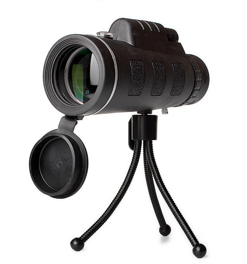 Monocular Telescope - Zoom Scope with Phone Clip, Compass & Tripod