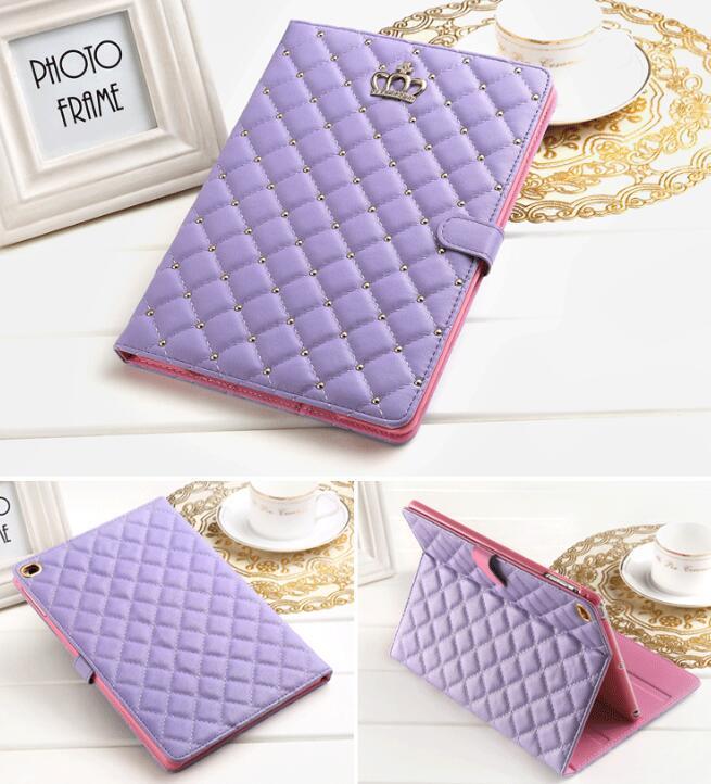 iPad Crown Case - Elegant PU Leather Protective Cover with Stand