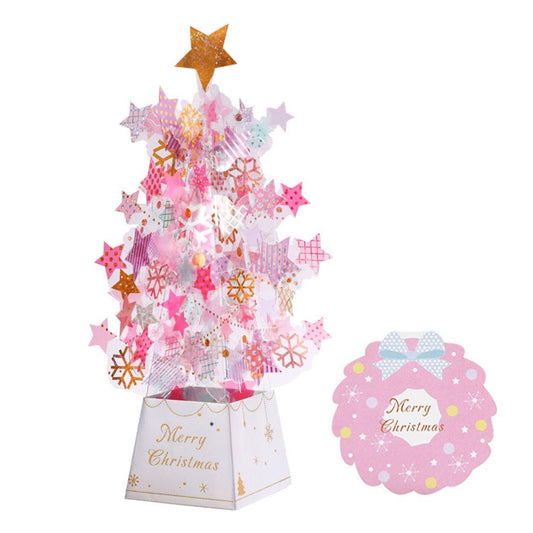 3D Pop-Up Christmas Tree Card - Handcrafted Holiday Greeting Card