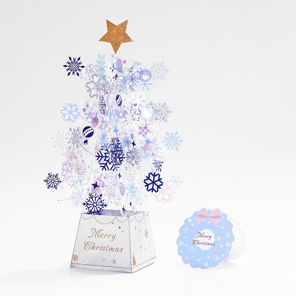 3D Pop-Up Christmas Tree Card - Handcrafted Holiday Greeting Card