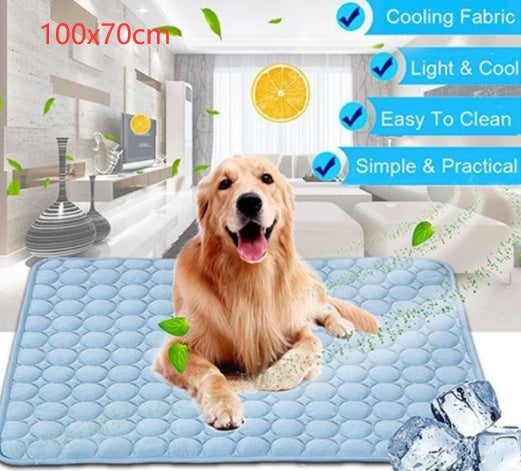 Pet Cooling Pad - Ice Silk Summer Mat for Dogs & Cats