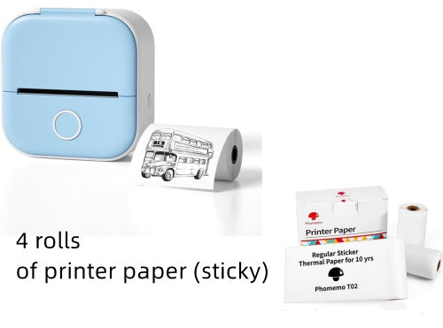 Portable Mini Thermal Label Printer - Bluetooth Wireless Photo & Label Printer