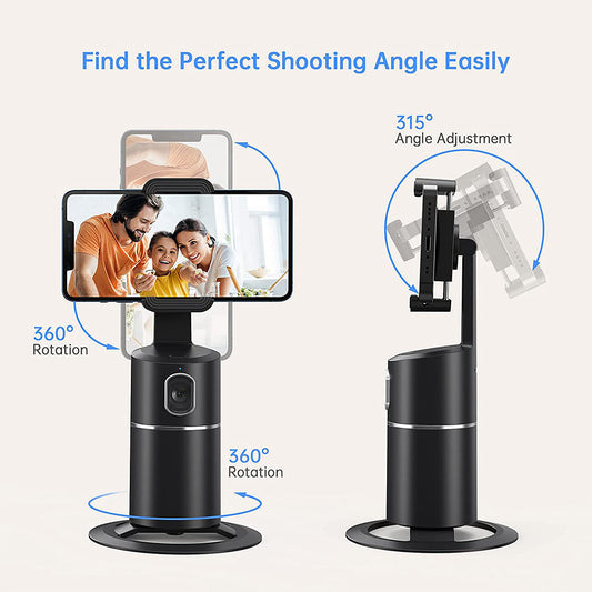 Auto Face Tracking Selfie Stick - 360° Rotation Smart Phone Holder