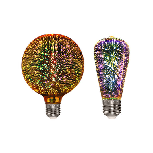 3D LED Firework Bulb - E27 Vintage Edison Star Light with RGB Colors