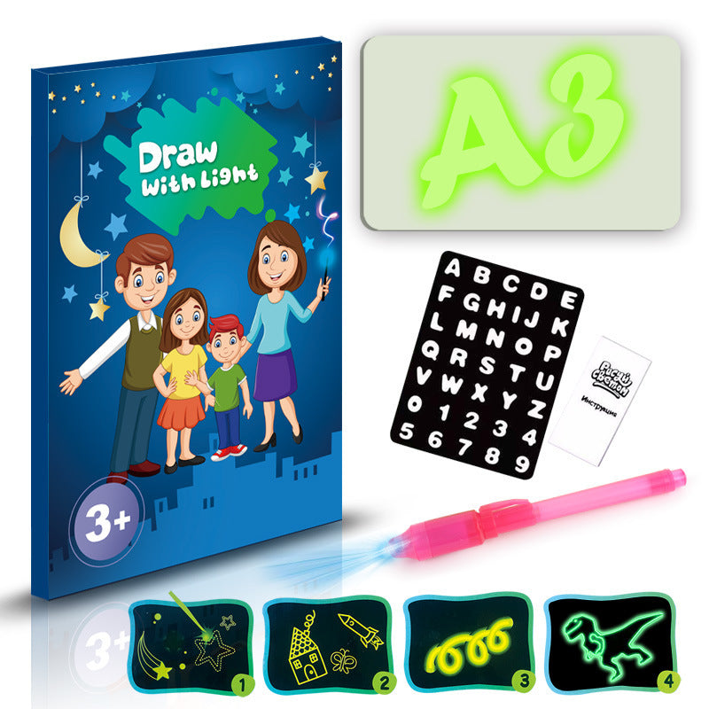 3D Magic Drawing Pad - Educational Light-Up Puzzle Board for Kids