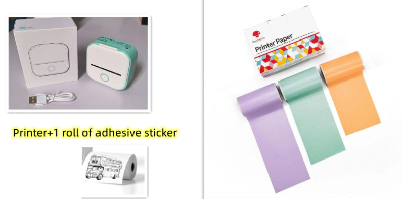 Portable Mini Thermal Label Printer - Bluetooth Wireless Photo & Label Printer