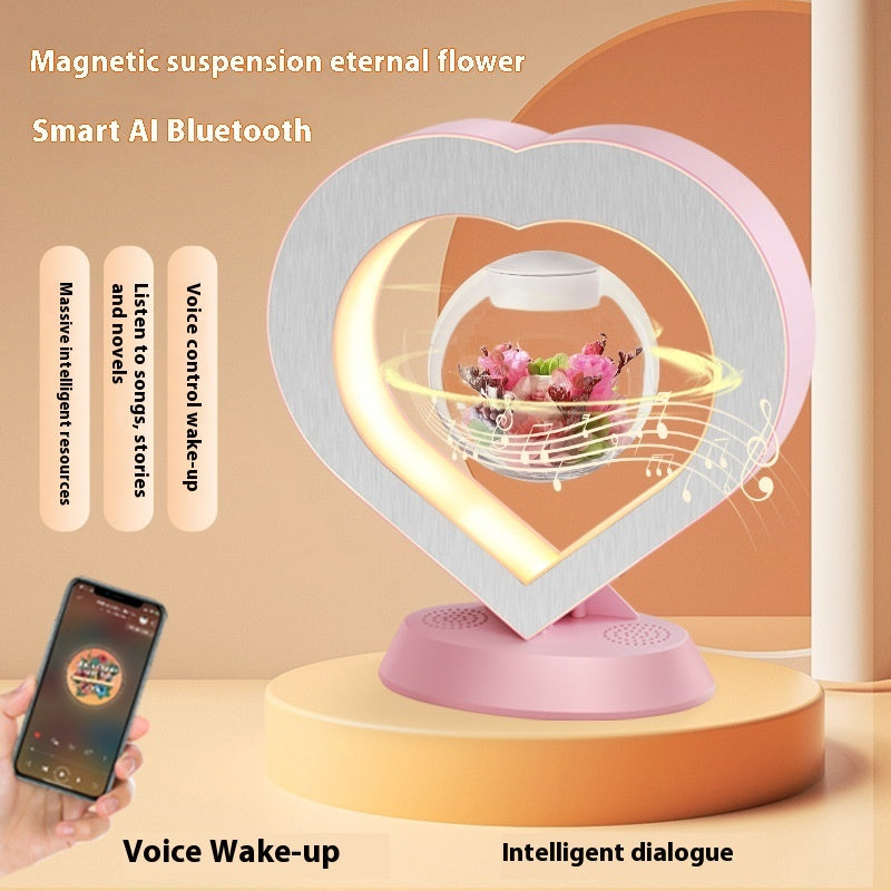 Magnetic Levitation Lamp - Floating Rose with Bluetooth Speaker