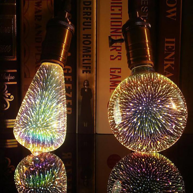 3D LED Firework Bulb - Decorative Light Bulb for Christmas & Holiday Décor