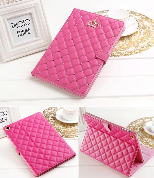 iPad Crown Case - Elegant PU Leather Protective Cover with Stand