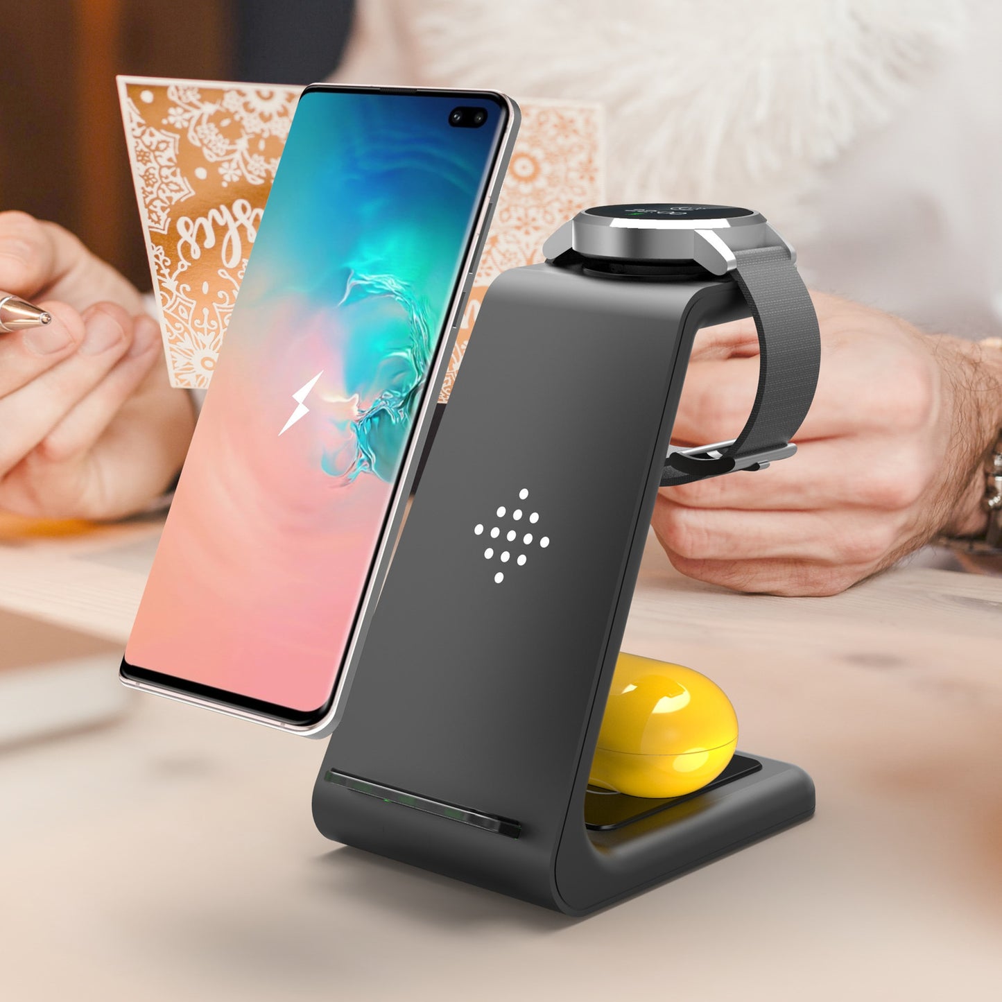 3-in-1 Wireless Charging Station - Fast Charge Stand for Phone & Accessories