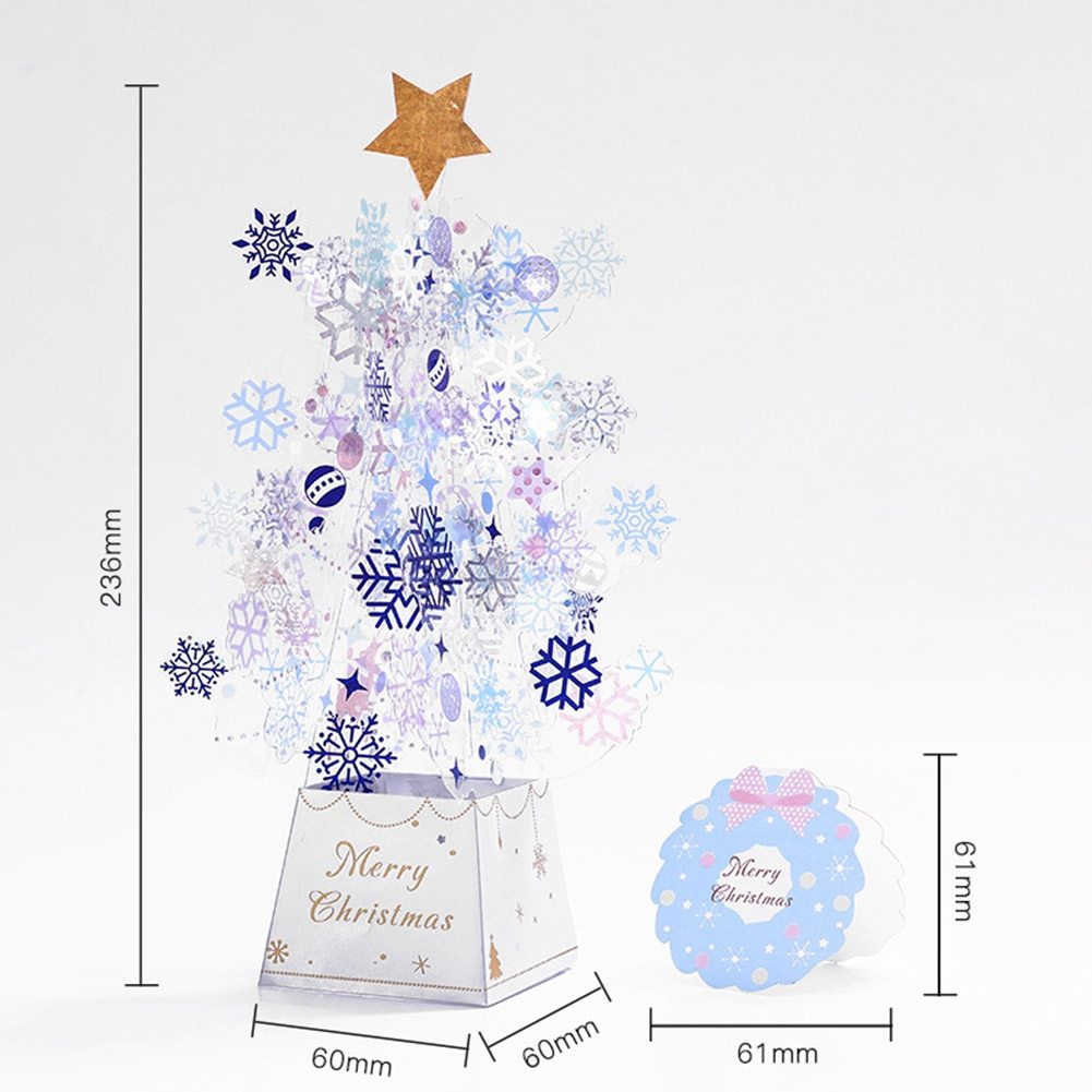 3D Pop-Up Christmas Tree Card - Handcrafted Holiday Greeting Card