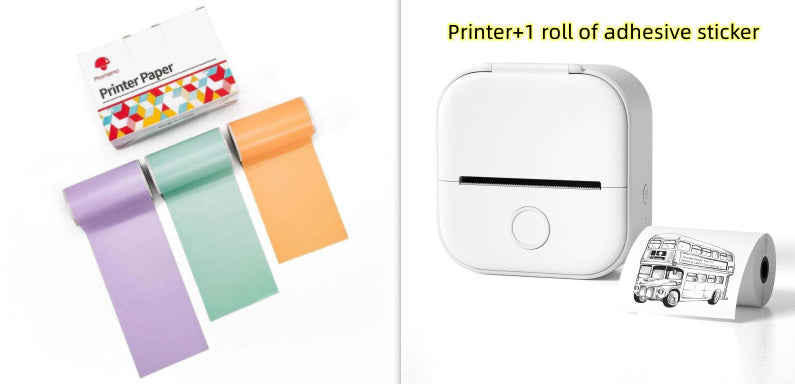Portable Mini Thermal Label Printer - Bluetooth Wireless Photo & Label Printer