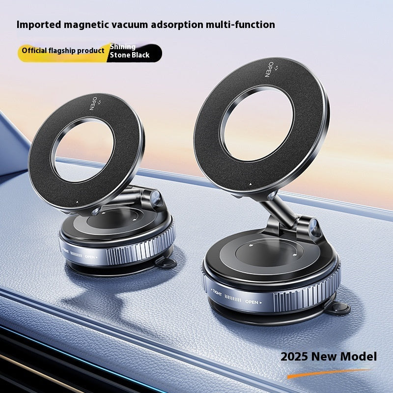 Magnetic Car Phone Holder - Vacuum Suction Mount for Busy Commuters