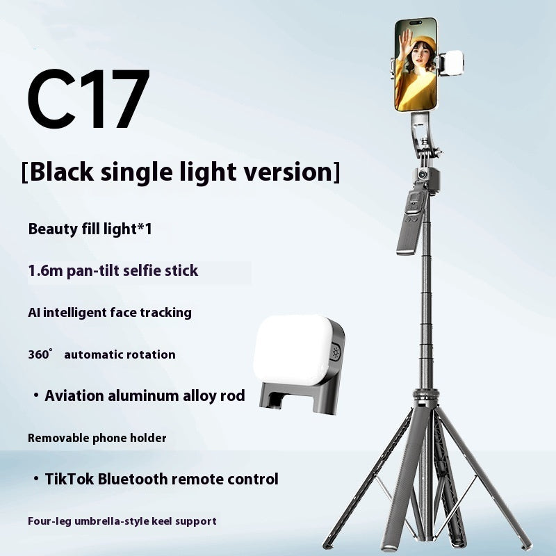 AI Selfie Stick - Smart Tracking Gimbal with Anti-Shake Stabilization