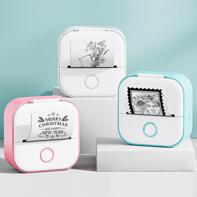 Portable Mini Thermal Label Printer - Bluetooth Wireless Photo & Label Printer
