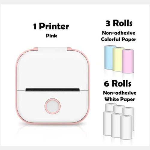 Portable Mini Thermal Label Printer - Bluetooth Wireless Photo & Label Printer