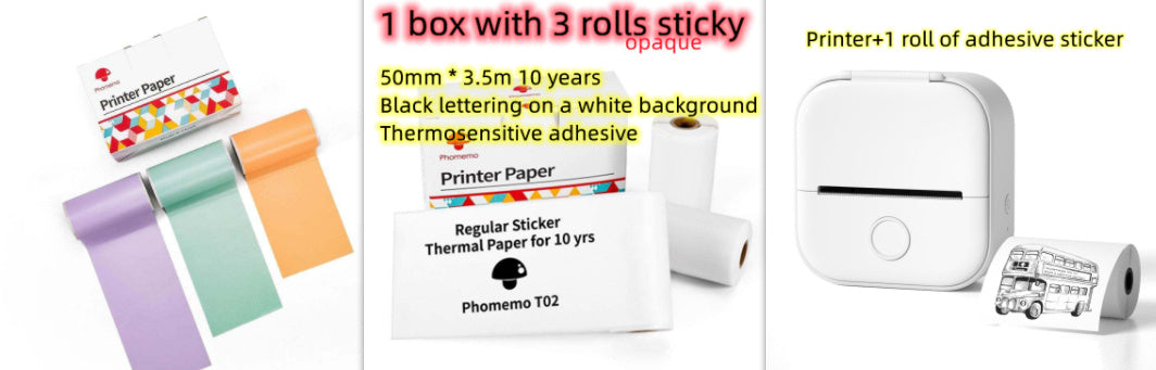 Portable Mini Thermal Label Printer - Bluetooth Wireless Photo & Label Printer
