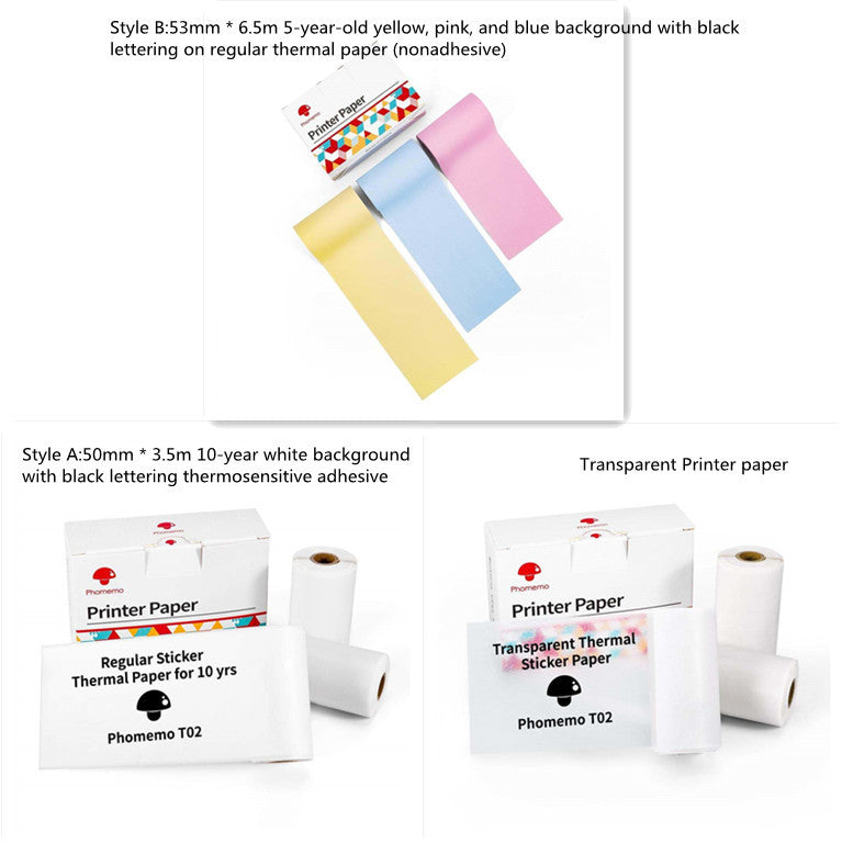 Portable Mini Thermal Label Printer - Bluetooth Wireless Photo & Label Printer