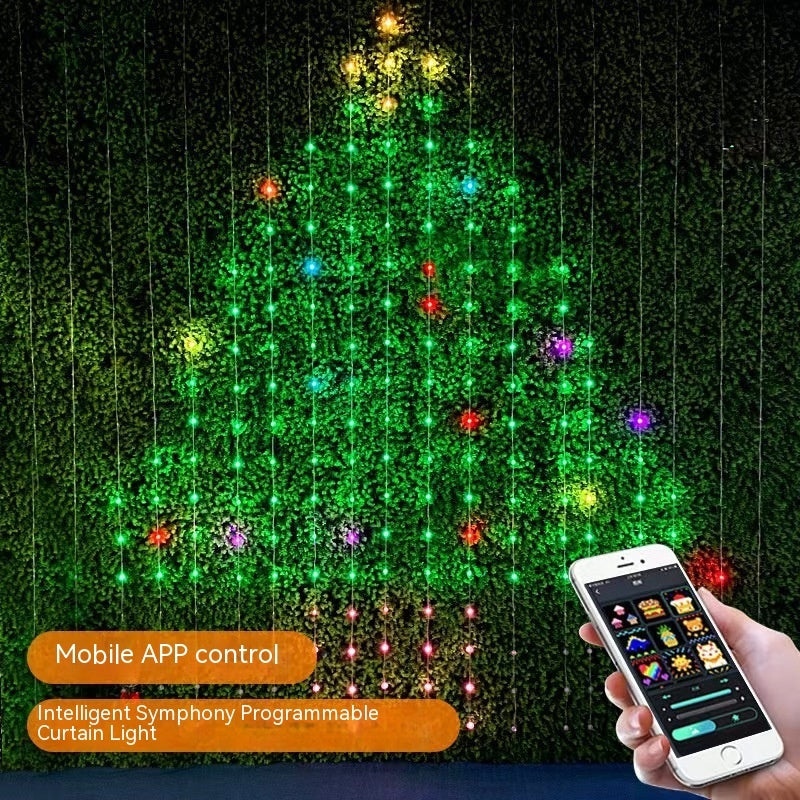 Christmas LED Curtain Lights - Waterproof String Lights with Remote Control
