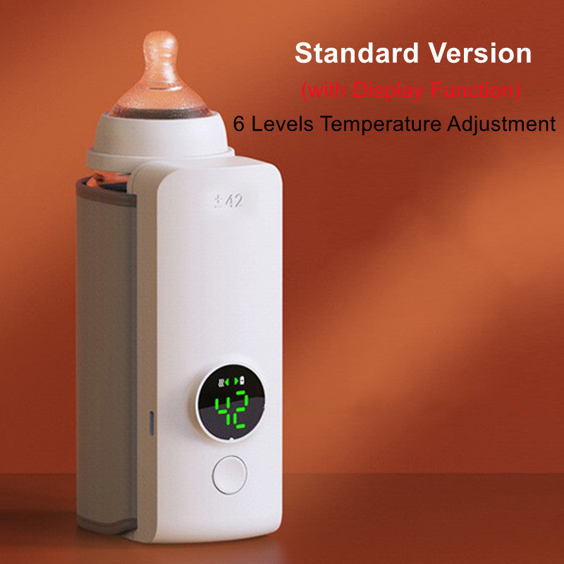 Portable Baby Bottle Warmer - Wireless USB Rechargeable Milk Warmer