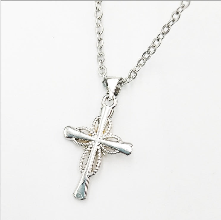 Octagonal Star Cross Pendant - Alloy Statement Necklace Charm