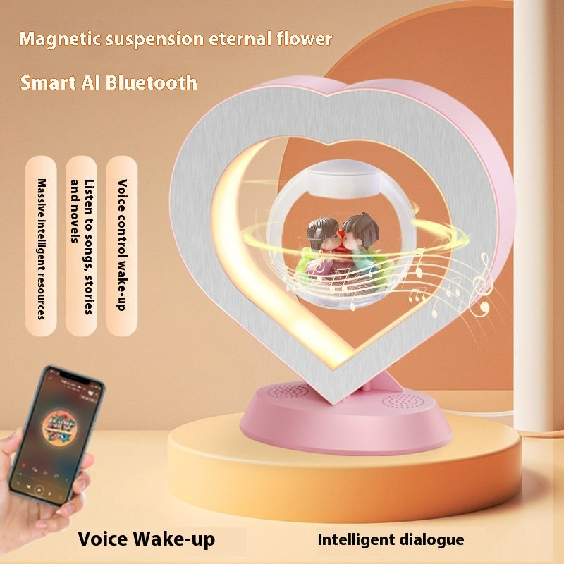 Magnetic Levitation Lamp - Floating Rose with Bluetooth Speaker