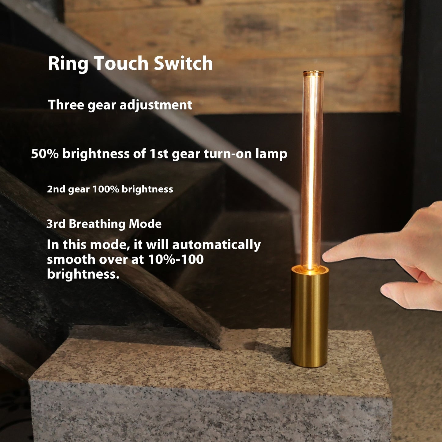 Breathing Ambience Light - Rechargeable LED Night Lamp for Bedroom Atmosphere