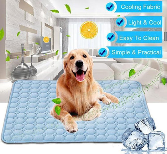 Pet Cooling Pad - Ice Silk Summer Mat for Dogs & Cats